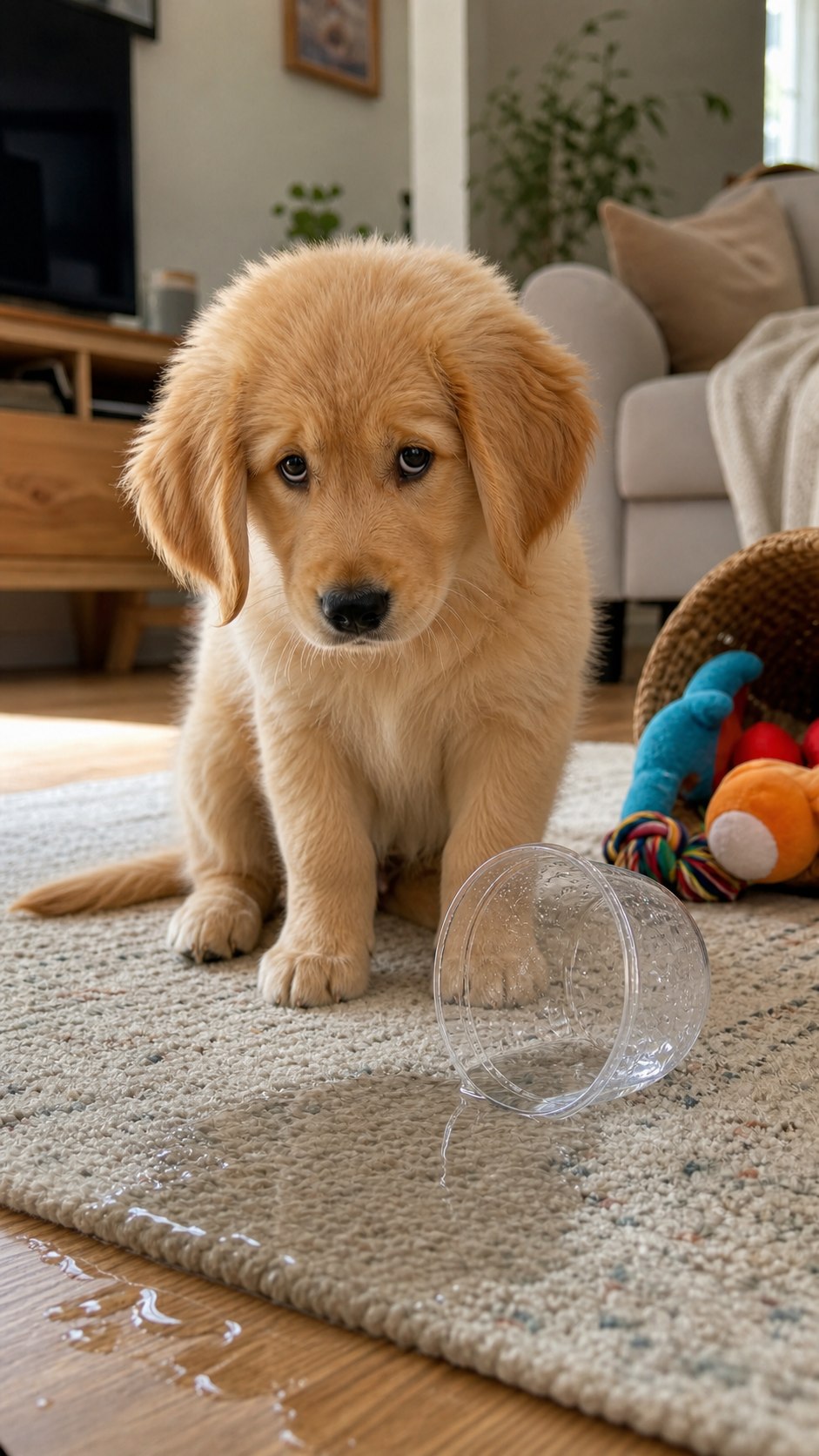 Playful puppy short created in Sceneleaf